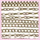 Mixte de 12 bracelets chaine en métal bronze