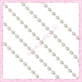 1 mètre de chaine bille argenté 2mm