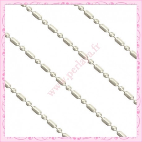 1 mètre de chaine bille argenté 1.5mm