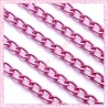 5 mètres de chaine rose en aluminium