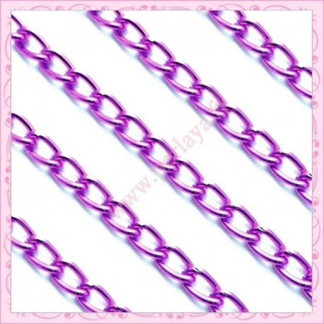 2 mètres de chaine aluminium violette
