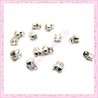 200 petits cache-noeud bille 1.5mm argentés en métal