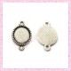 Lot de 50 connecteurs avec support cabochon 10mm argentés en métal