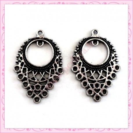 Lot de 20 estampes en métal argentés 3.6cm