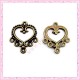 Lot de 30 estampes coeurs en métal bronze