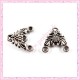 Lot de 30 connecteurs 3 multi-rangs en métal argentés 14mm