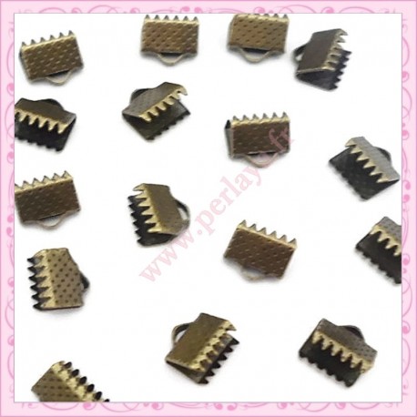 lot de 200 griffes ruban bronze 20mm