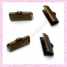  100 griffes ruban bronze 16mm