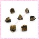 lot de 100 griffes ruban bronze 13mm