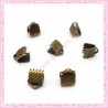  300 griffes ruban bronze 6mm