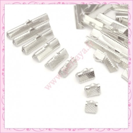 Mixte de 180 griffes argentées 6mm - 8mm - 10mm - 13mm - 16mm - 20mm - 25mm - 30mm - 35mm