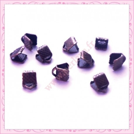 40 griffes pour ruban en métal cuivré 6mm