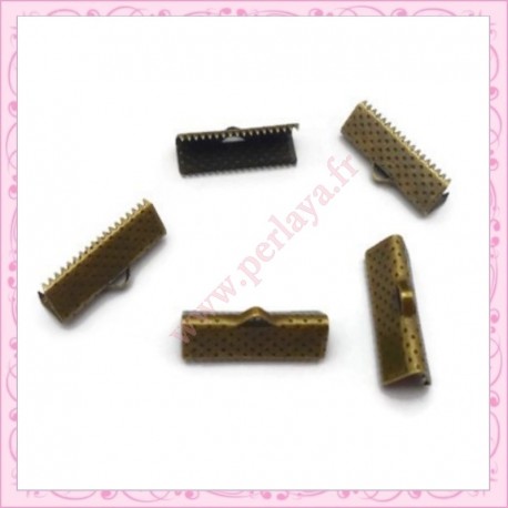 200 griffes ruban bronze 20mm