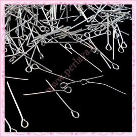 500 tiges argentées à têtes rondes 21mm