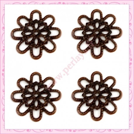 Lot de 50 estampes filigranes cuivrées 1.8cm
