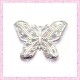 Lot de 15 estampes filigranes papillons argentées 3cm