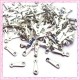 250 attaches fermoirs argentées