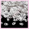  1000 attaches pour fermoirs argentés 7x4mm
