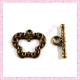  50 fermoirs toggles bronze papillons