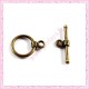 Lot de 100 fermoirs toggles bronze 16mm