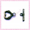 50 fermoirs toggles bronze coeurs