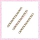 100 chainettes extension bronze 5cm