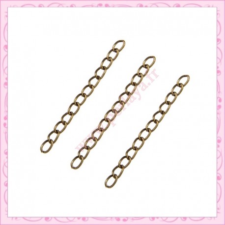 100 chainettes extension bronze 5cm