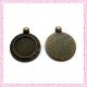 Lot de 30 supports cabochons bronze de 25mm