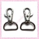 Lot de 20 petits mousquetons porte-clefs argentés de 2.3cm