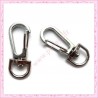  20 mousquetons porte-clefs argentés de 3.7cm