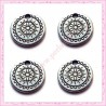  20 sequins argentés 14mm en métal