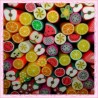 Mixte 50 canes fimo fruits