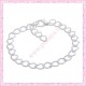12 bracelets chaine en métal argentés