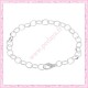 12 bracelets chaine en métal argentés