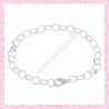  12 bracelets chaine en métal argentés