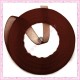 45 mètres de ruban organza 10mm marron chocolat