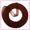 45 mètres de ruban organza 10mm marron chocolat