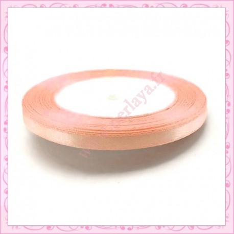20 mètres de ruban satin 6mm orange