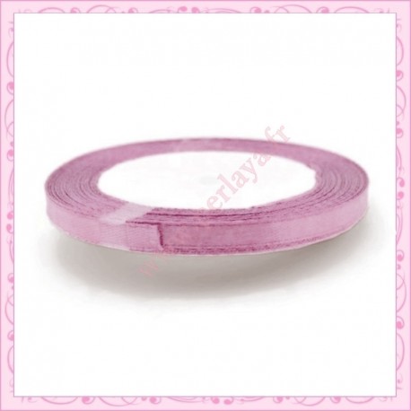 20 mètres de ruban satin 6mm pêche
