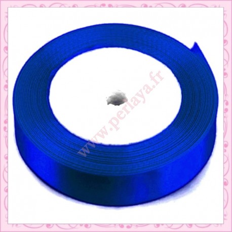 23 mètres de ruban satin 12mm bleu marine