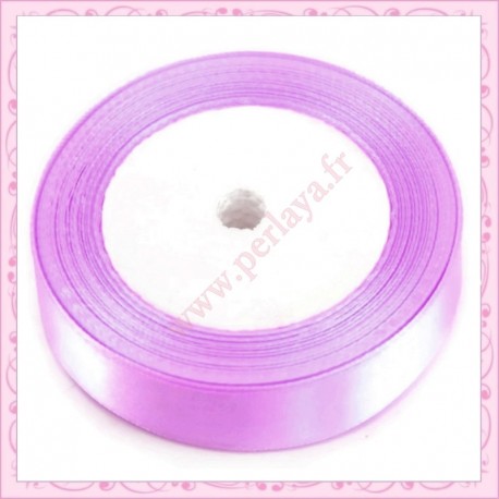 23 mètres de ruban satin 12mm violet