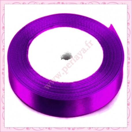 23 mètres de ruban satin 12mm violet lilas