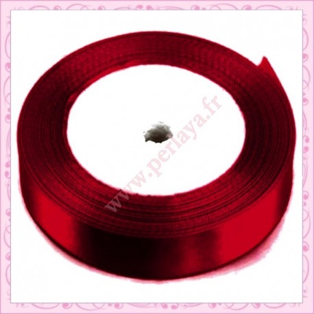 23 mètres de ruban satin 12mm violet prune