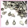  50 supports cabochon ronds argentés 6mm