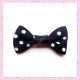20 appliques noeuds noir à pois 2.8cm