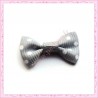  20 appliques noeuds gris à pois 2.8cm