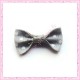 Lot de 20 appliques noeuds noir à pois 2.8cm