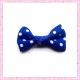20 appliques noeuds bleu nuit à pois 2.8cm