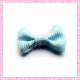 20 appliques noeuds bleu à pois 2.8cm