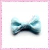  20 appliques noeuds bleu à pois 2.8cm